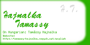 hajnalka tamassy business card